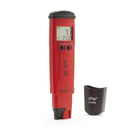 Waterbestendige zakformaat pH- (0,1 resolutie) en temperatuurtester pHep4 Hanna